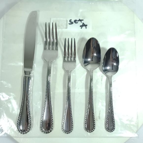 Oneida Pebblebrook Silverware Single Set Of Five Pices - Picture 2 of 8